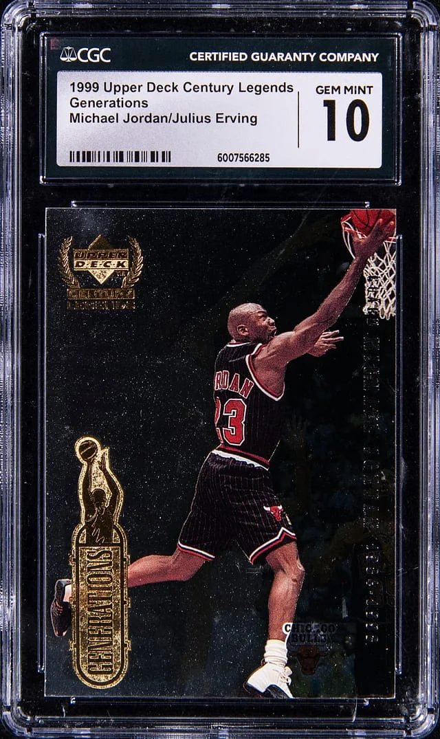 1999-00 Upper Deck Century Legends Generations Michael Jordan/Julius Erving #no-number card image