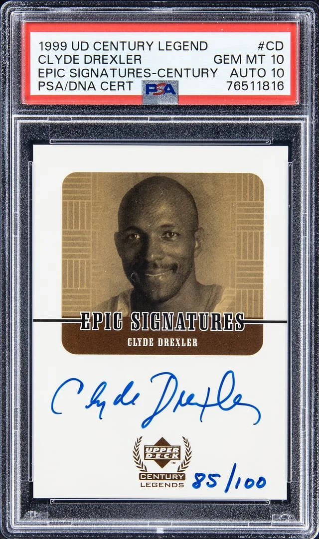 1999-00 Upper Deck Clyde Drexler Century Legend Epic Signatures #CD card image