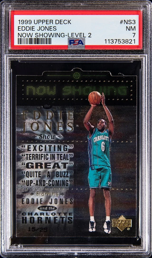 1999-00 Upper Deck Eddie Jones Now Showing Level 2 #NS3 card image
