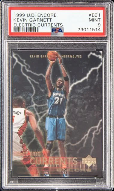 1999-00 Upper Deck Encore Kevin Garnett Electric Currents #EC1 card image