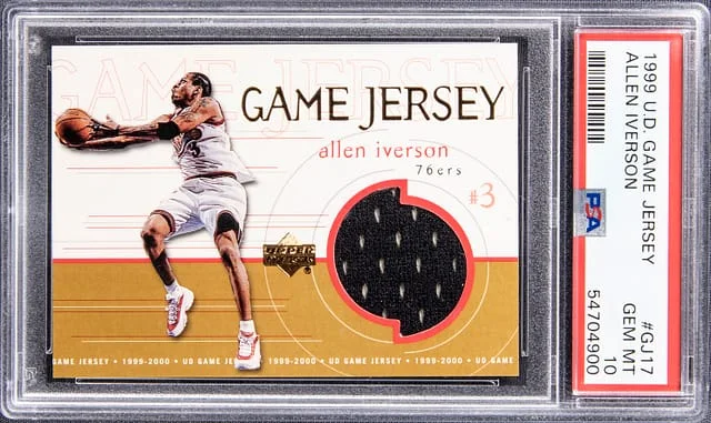1999-00 Upper Deck Game Jersey Allen Iverson #GJ17 card image