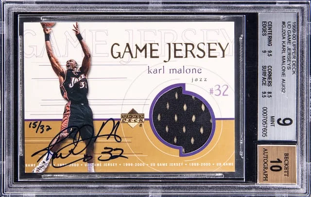 1999-00 Upper Deck Game Jersey Karl Malone #GJ20A card image