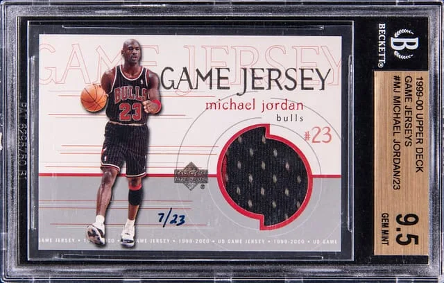 1999-00 Upper Deck Game Jersey Michael Jordan Game-Used #MJ card image