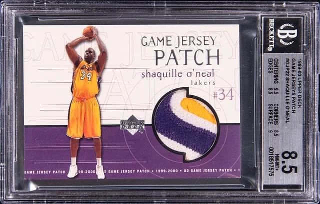 1999-00 Upper Deck Game Jersey Shaquille O'Neal Game-Used Patch #GJP22 card image