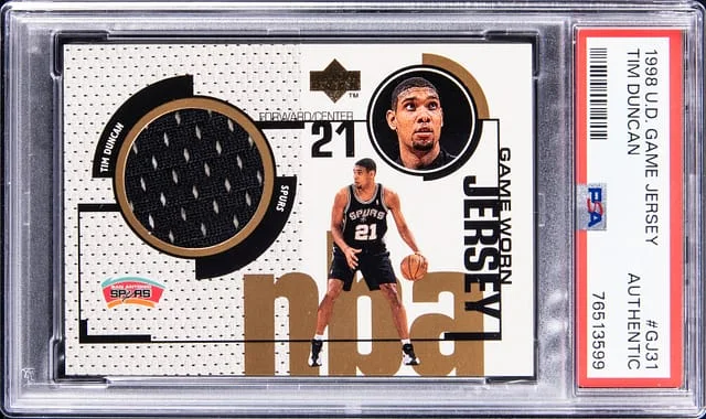 1999-00 Upper Deck Game Jersey Tim Duncan #GJ31 card image
