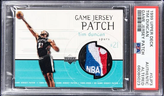 1999-00 Upper Deck Game Jersey Tim Duncan Patch #GJP3 card image