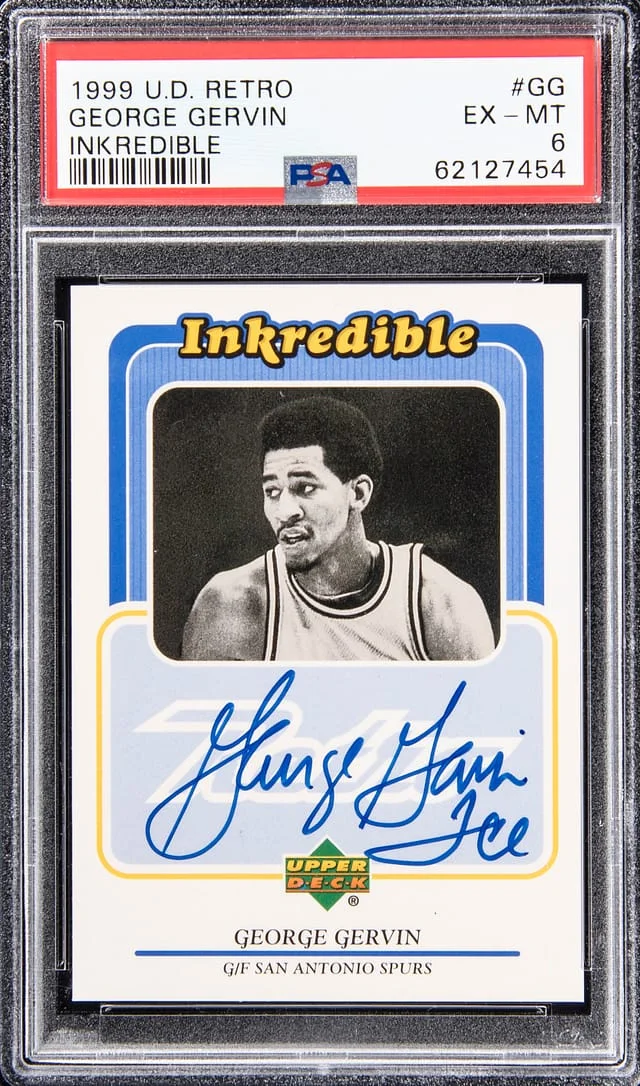 1999-00 Upper Deck George Gervin Retro Inkredible #GG card image