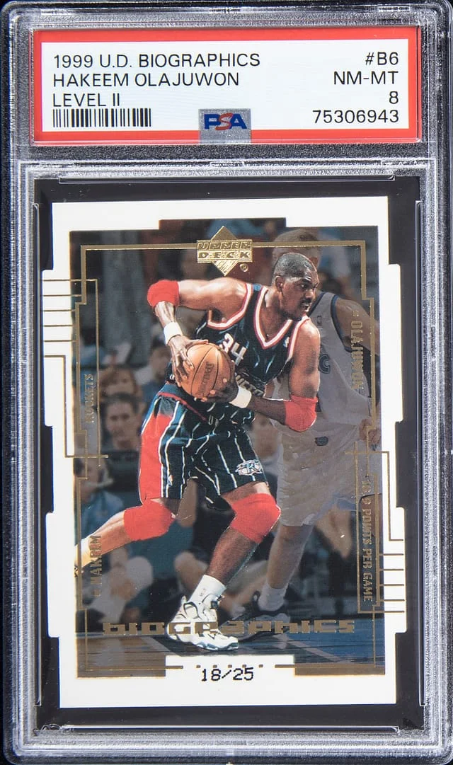 1999-00 Upper Deck Hakeem Olajuwon Biographics Level II #B6 card image