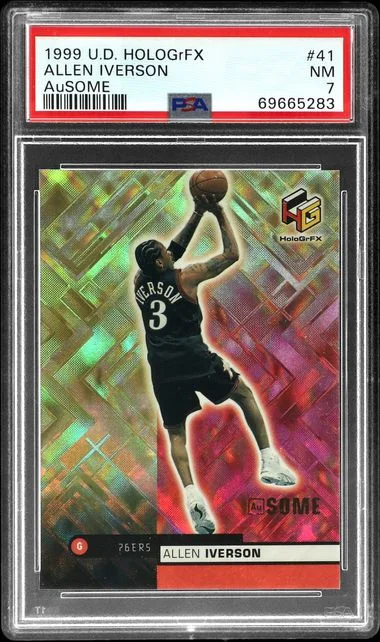 1999-00 Upper Deck HoloGrFX Allen Iverson AuSome #41 card image