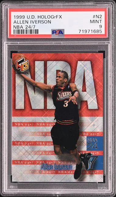 1999-00 Upper Deck HoloGrFX Allen Iverson NBA 24/7 #N2 card image