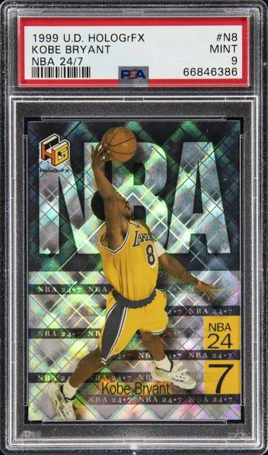 1999-00 Upper Deck HoloGrFX Kobe Bryant NBA 24/7 #N8 card image