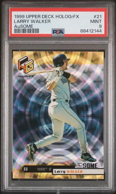 1999-00 Upper Deck HoloGrFX Larry Walker Ausome #21 card image