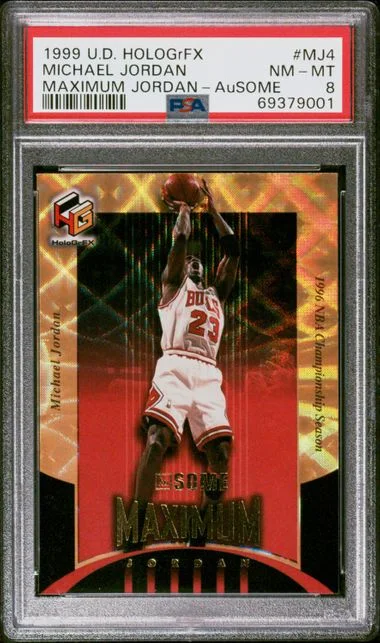 1999-00 Upper Deck HoloGrFX Michael Jordan Maximum Jordan AuSome #MJ4AU card image