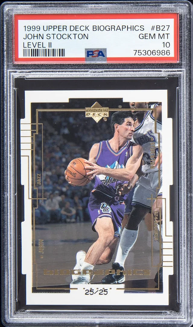 1999-00 Upper Deck John Stockton Biographics Level II #B27 card image