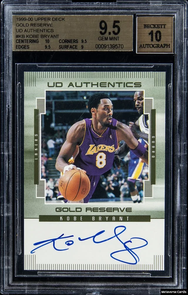 1999-00 Upper Deck Kobe Bryant Gold Reserve UD Authentics #KB card image