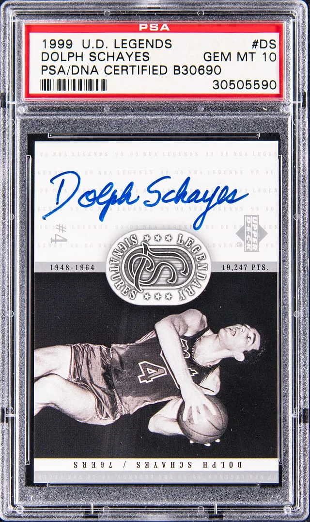 1999-00 Upper Deck Legends Dolph Schayes Legendary Signatures #DS card image