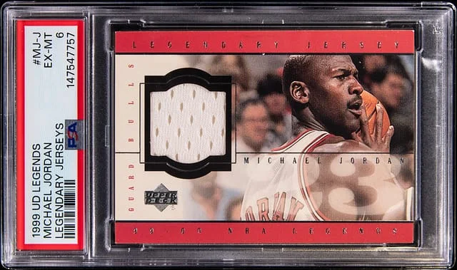 1999-00 Upper Deck Legends Michael Jordan Legendary Jerseys #MJ-J card image