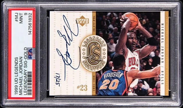 1999-00 Upper Deck Legends Michael Jordan Legendary Signatures Gold #MJ card image