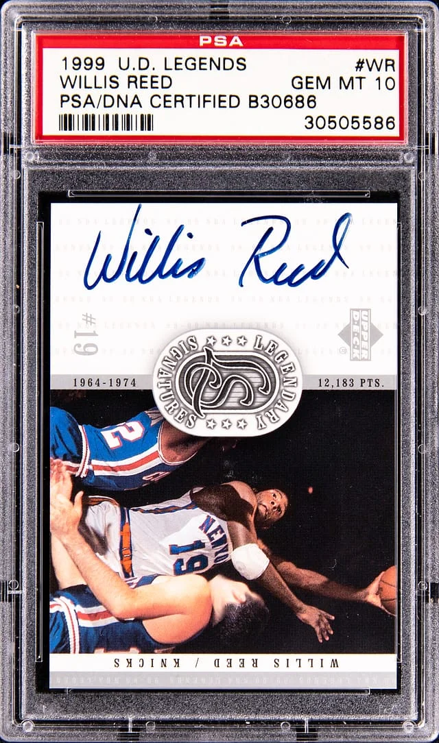 1999-00 Upper Deck Legends Willis Reed Legendary Signatures #WR card image
