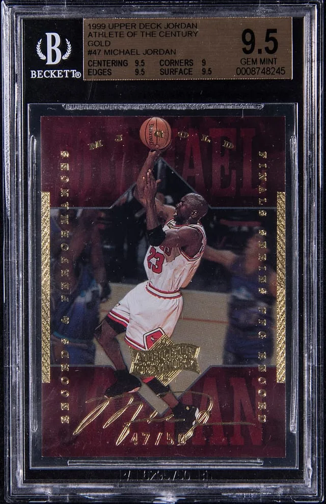 1999-00 Upper Deck Michael Jordan Jordan Athlete of The Century Gold #47 card image