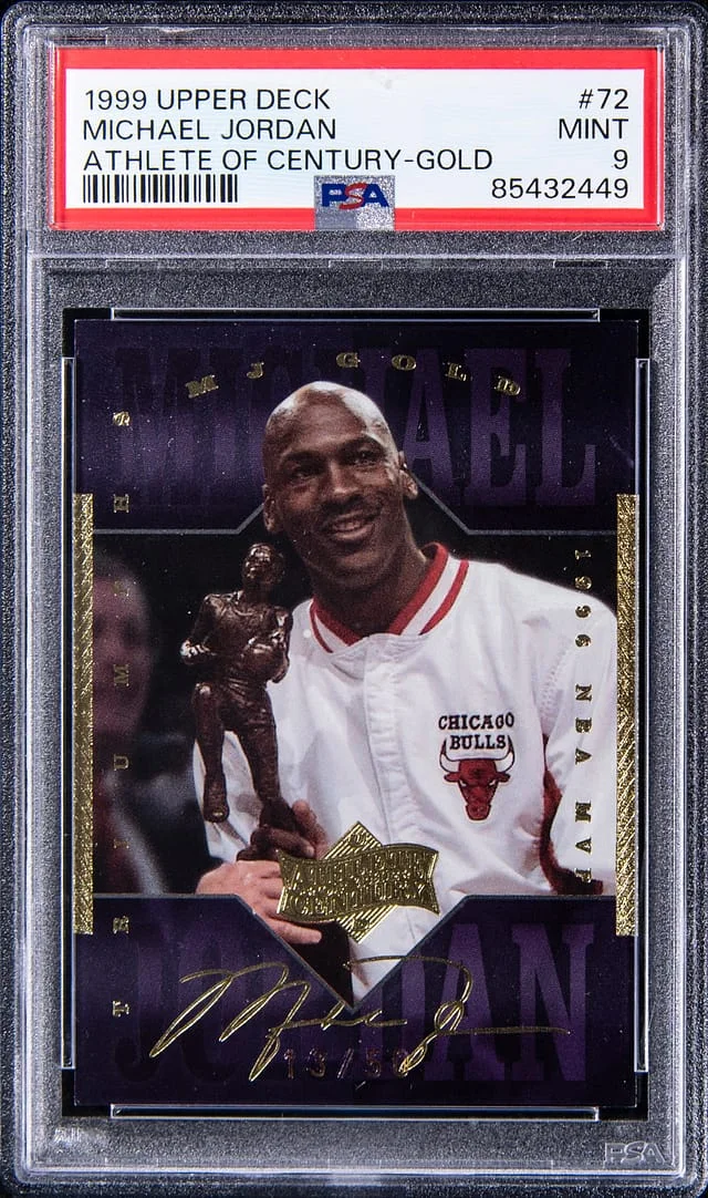 1999-00 Upper Deck Michael Jordan Athlete of the Century Gold #72 card image