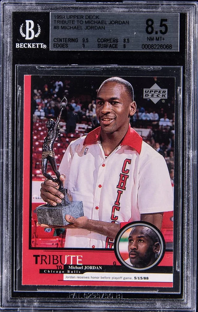1999-00 Upper Deck Michael Jordan Tribute to #8 card image