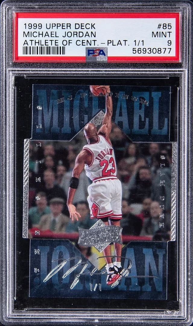 1999-00 Upper Deck Michael Jordan Athlete of the Century Platinum #85 card image