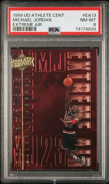 1999-00 Upper Deck Michael Jordan MJ Athlete Of The Century Extreme Air #EA13 card image