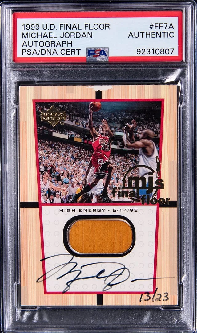 1999-00 Upper Deck Michael Jordan MJ's Final Floor Autograph #FF7A card image