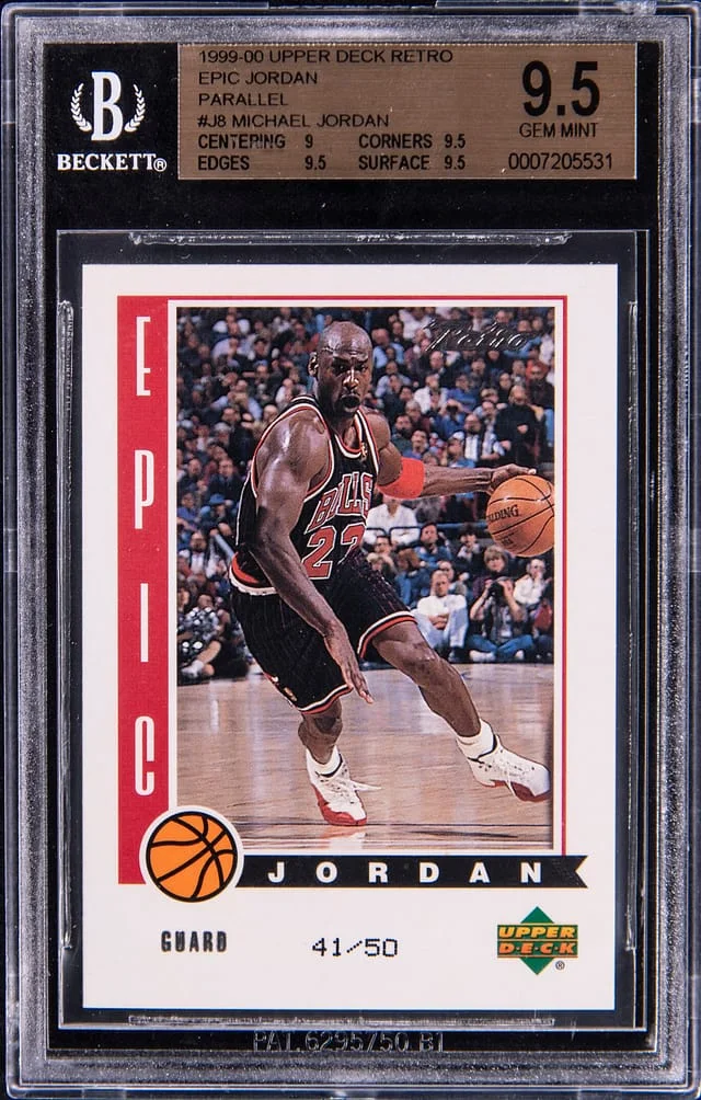 1999-00 Upper Deck Michael Jordan Retro Epic Jordan Parallel #J8 card image