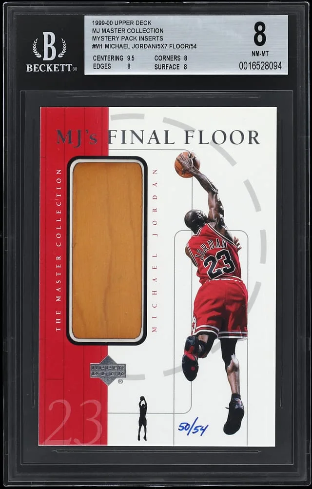 1999-00 Upper Deck Michael Jordan Jumbo MJ Master Collection Mystery Pack Inserts Floor 5x7 #M1 card image
