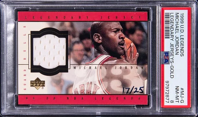 1999-00 Upper Deck Michael Jordan NBA Legends Legendary Jersey #MJ-G card image