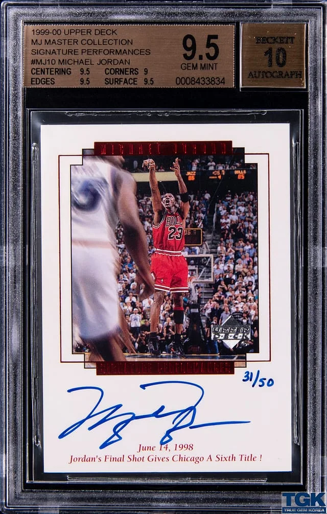1999-00 Upper Deck Michael Jordan MJ Master Collection Signature Performances #MJ10 card image