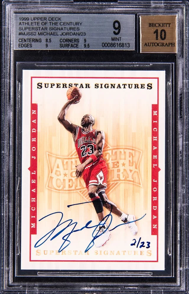 1999-00 Upper Deck Michael Jordan Athlete of The Century Superstar Signatures #MJSS-2 card image