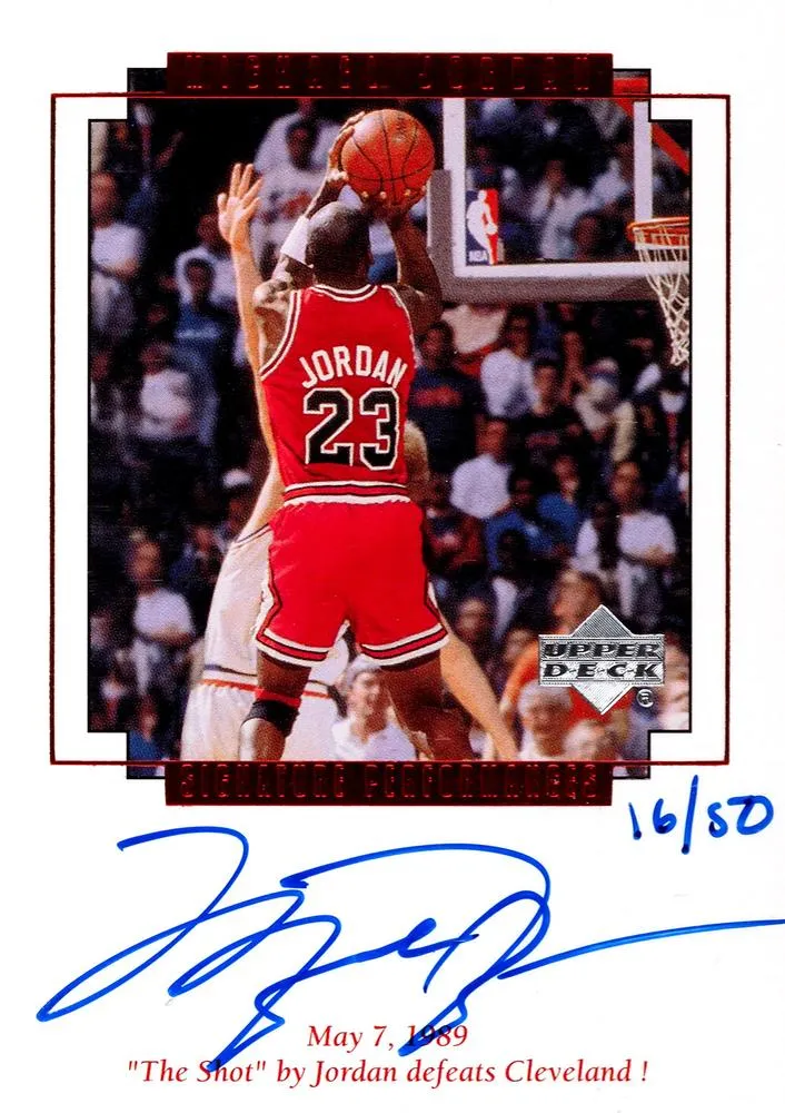 1999-00 Upper Deck MJ Master Collection Michael Jordan Signature Performances #MJ3 card image