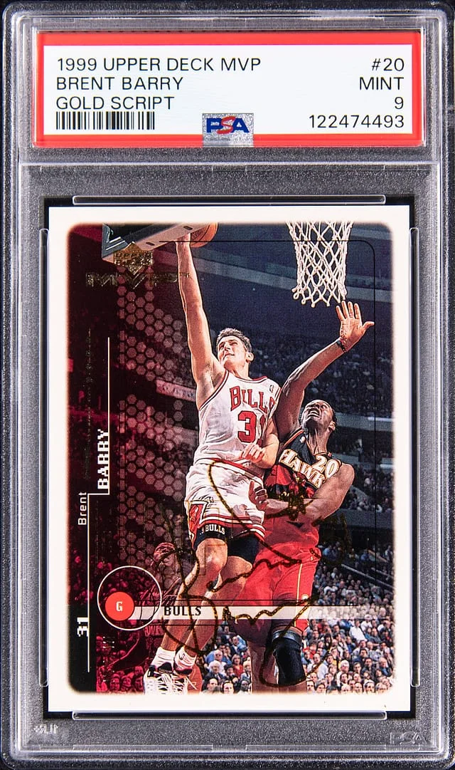 1999-00 Upper Deck MVP Brent Barry Gold Script #20 card image