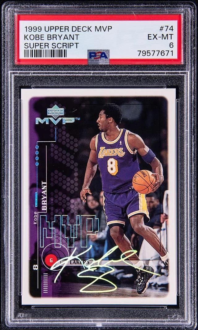 1999-00 Upper Deck MVP Kobe Bryant Super Script #74 card image