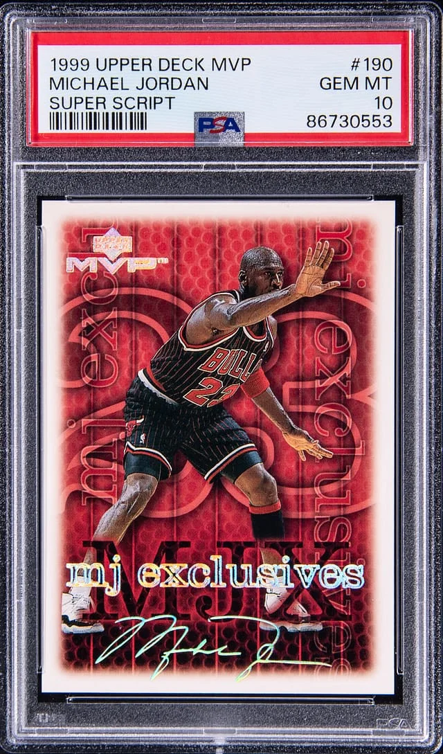 1999-00 Upper Deck MVP Michael Jordan Super Script #190 card image