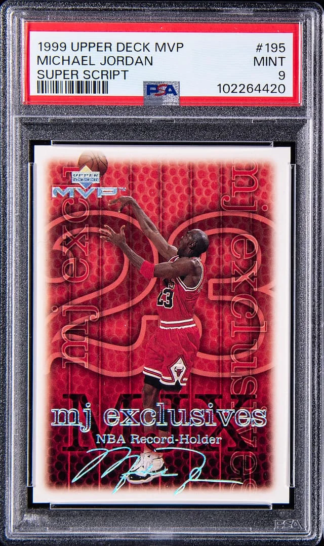 1999-00 Upper Deck MVP Michael Jordan Super Script #195 card image