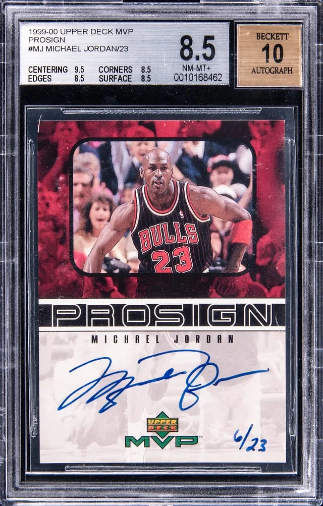 1999-00 Upper Deck MVP Michael Jordan ProSign #MJ card image