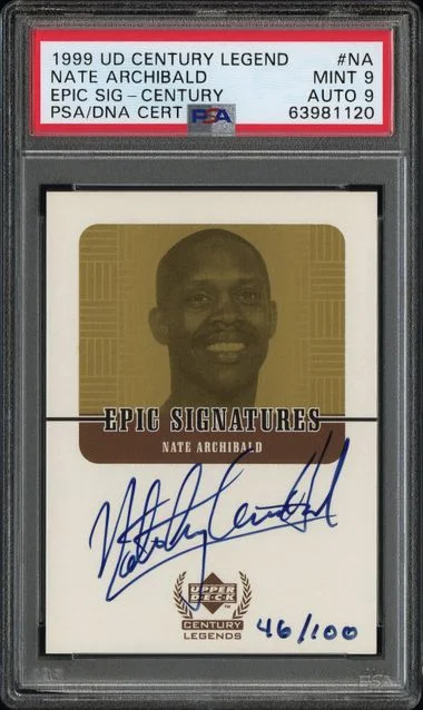 1999-00 Upper Deck Nate Archibald Century Legends Epic Signatures Century #NA card image