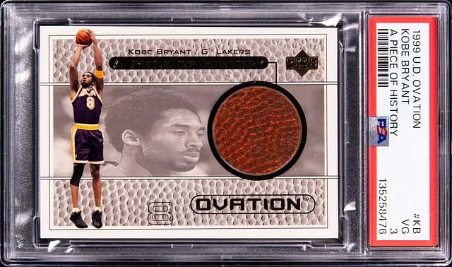 1999-00 Upper Deck Ovation Kobe Bryant A Piece Of History #KB card image
