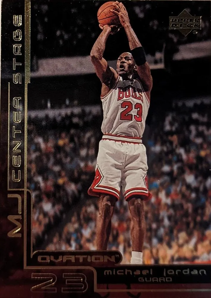 1999-00 Upper Deck Ovation Michael Jordan MJ Center Stage #CS10 card image