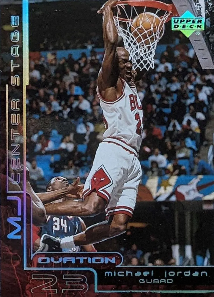 1999-00 Upper Deck Ovation Michael Jordan MJ Center Stage #CS13 card image