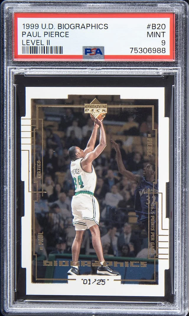 1999-00 Upper Deck Paul Pierce Biographics Level II #B20 card image