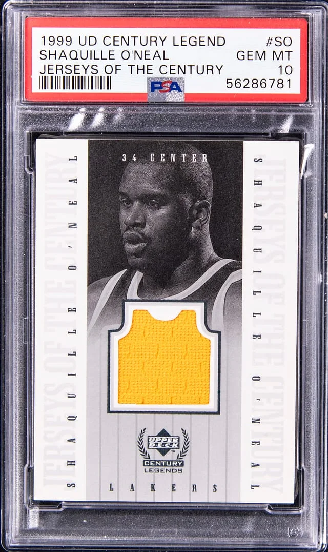 1999-00 Upper Deck Shaquille O'Neal Century Legend Jerseys of the Century #SO card image