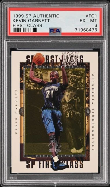 1999-00 Upper Deck SP Authentic Kevin Garnett First Class #FC1 card image
