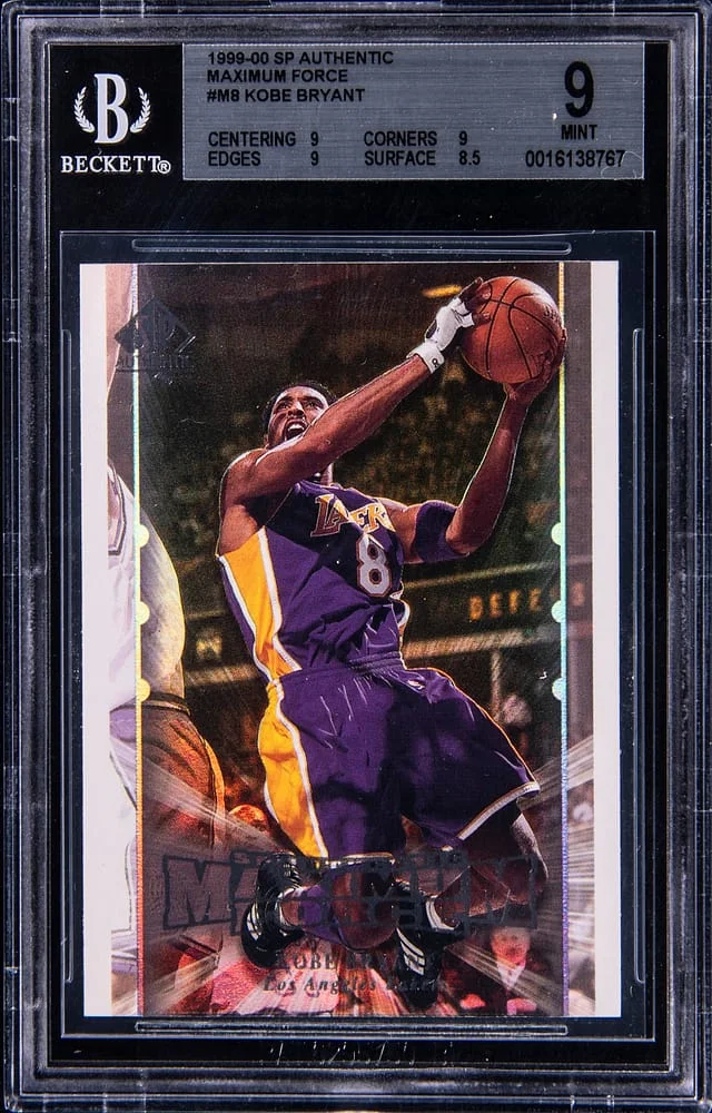 1999-00 Upper Deck SP Authentic Kobe Bryant Maximum Force #M8 card image