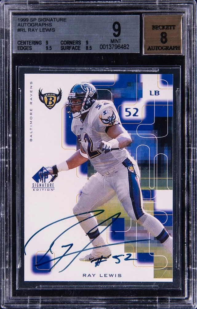 1999-00 Upper Deck SP Ray Lewis Signature Autograph #RL card image