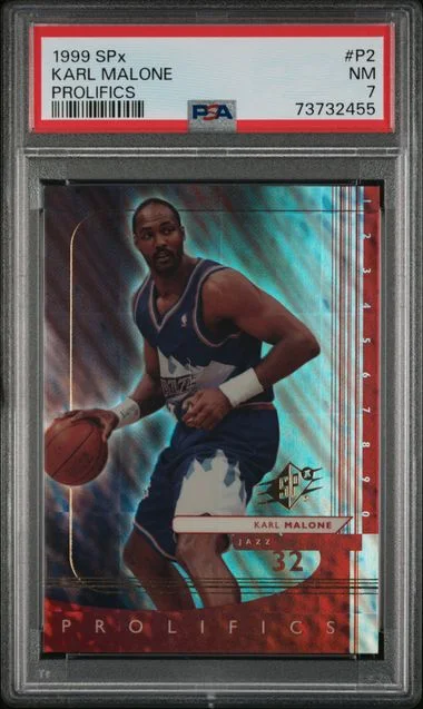 1999-00 Upper Deck SPx Karl Malone Prolifics #P2 card image